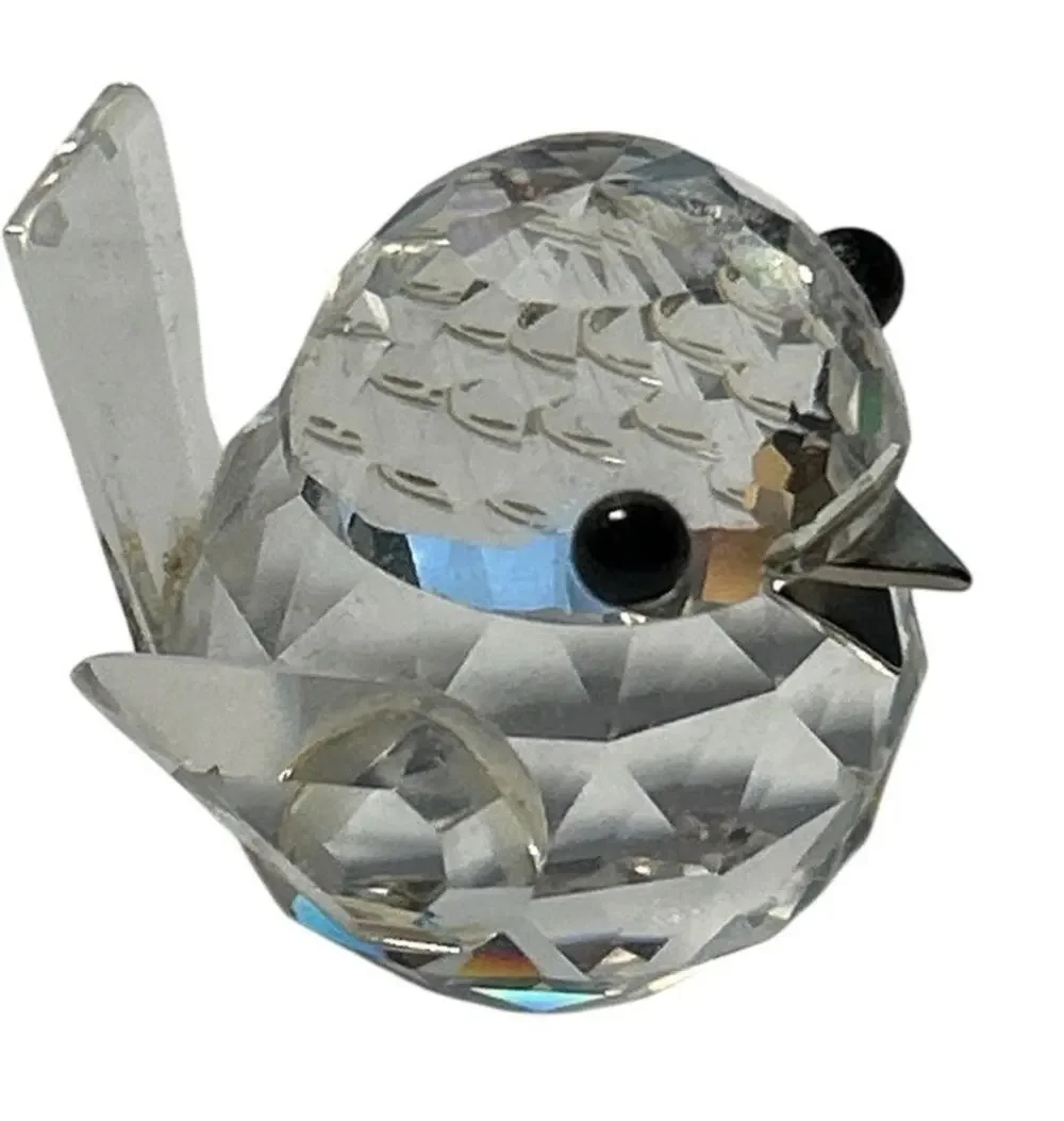 Swarovski Crystal *Sparrow * Mint Retired Frosted Metal Beak 1.5